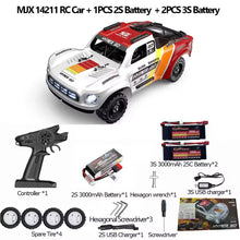 Load image into Gallery viewer, MJX HYPER GO 14211 Racing Car 1/14 Short Truck 45A ESC Brushless Motor 47 KM/H Large Foot 4WD RC Car Remote Control Car Toy MJX