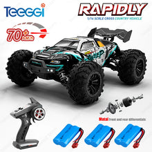 Load image into Gallery viewer, Teeggi 16101 /16102 PRO 1:16 High Speed RC Car With LED Light Drift 70KM/H 4WD RC Off-Road Car Monster Truck Toy For Kid Gifts