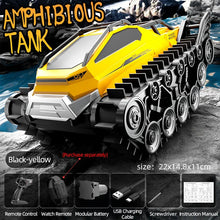 Load image into Gallery viewer, JJRC Q183 RC Amphibious Tank, 2.4G Tracked Armored Vehicle with 40m Remote Control Range, Waterproof Crawler for Adults
