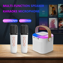 Load image into Gallery viewer, New Microphone Karaoke Machine Portable Bluetooth 5.3 Speaker System with 1-2 Wireless Microphones Music Player for Home Karaoke