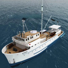 Load image into Gallery viewer, RC SailBoat Model 1/100 Assembly Kit Tuna Boat Tugboat Kit with Brush Motor