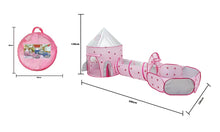 Load image into Gallery viewer, 3 In 1 Kid Tent House Play Toy Tunnel Crawling Playhouse
