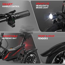 Load image into Gallery viewer, Electric Bike for Adults,14" Folding Electric Bicycle 350W 36V 6AH Battery w/Dul Shock Absorber,Dual Disc Brakes