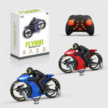 Load image into Gallery viewer, Remote Control Children's motorcycle toys Stunt Motorcycle Drone Land And Air Dual Mode RC Motorcycle Quadcopter Rechargeable