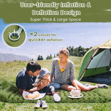 Load image into Gallery viewer, Double Sleeping Pad 1.4X2m for Camping 10cm Thickness Self Inflating Camping Mat Built-in Foot Pump 2 Person Camping Mattress