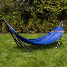 Load image into Gallery viewer, Hammock with Collapsible Steel Stand & Carrying Case Portable & Adjustable Perfect for Camping Beach Summer Patio