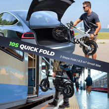 Load image into Gallery viewer, Electric Bike 750W Peak Motor,20 mph,14" Electric Bicycles with Smart Uphill, 280.8Wh Battery,25 Miles PAS Range,Folding E Bikes