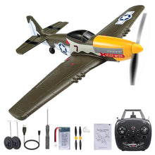 Load image into Gallery viewer, New P51 Mustang RC Plane 2.4G 4CH 6 Axis 410MM Wingspan Foam Fighter One Key Aerobatic RTF Aircraft Glider Toys Gifts