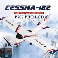 Load image into Gallery viewer, Parkten RC Airplane P707G PRO LCD Version 2.4G 3D/6G With Gyro 3Ch Fixed Wing Plane Outdoor Toys Drone RTF CESSNA 182 Glider