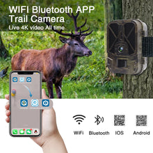 Load image into Gallery viewer, 4K 30MP Live Stream WiFi Trail Camera APP Bluetooth Hunting Cameras With 10000mAh Li-Battery Night Vision WiFi940PROLI