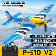 Load image into Gallery viewer, Volantexrc 4-CH RTF RC Plane, P-51D Mustang RC Airplane, One-Key Aerobatic, 6-Axis Gyro, Suitable for Outdoors and Gifts