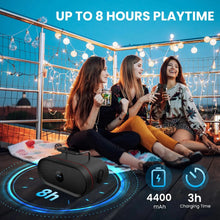 Load image into Gallery viewer, RHM K666 Karaoke Machine with Rich & Deep Bass, Powerful Sound, 2 Wireless Microphones, Rechargeable Battery, 8 Hours Playtime,