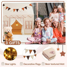 Load image into Gallery viewer, Play Tent with Padded Mat, Cream Kids Playhouse with Multiple Windows