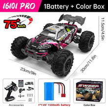 Load image into Gallery viewer, WLtoys 16101 Pro 1:16 75KM/H 4WD RC Car With LED Light 2.4G Remote Control Cars High Speed Drift Monster Truck for Children Gift