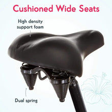 Load image into Gallery viewer, Lua Tandem Bike, Beach Cruiser Bike for Adult Men Women, Double Rider Bicycle, 26-Inch Wheels, Steel Frame