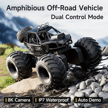 Load image into Gallery viewer, Amphibious 4WD RC Crawler 50Min Run Time IPX7 Waterproof APP and Gesture Control Off Road Drift HD Camera For All Terrain Advent