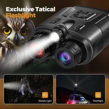 Load image into Gallery viewer, Night Vision Binoculars 4K Infrared 5000mAH Rechargeable 8X Digital Zoom 600 Meters Darkness Goggles for Hunting & Surveillance