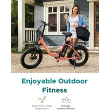 Load image into Gallery viewer, Electric Bike for Adults, L20 2.0 20''×3.0" Fat Tire Electric Bicycle 52V 13Ah Removable Battery Max Range 80Miles & 25MPH