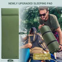 Load image into Gallery viewer, Self Inflating Sleeping Pad, Ultra-Thick Memory Foam Camping Pad with Pillow Fast Inflating in20s Insulated Camping Mattress Pad