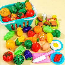 Load image into Gallery viewer, Educational Toy Plastic Kitchen Toy Set Cut Fruit and Vegetable
