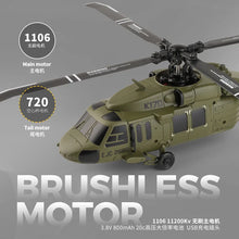 Load image into Gallery viewer, Wltoys K170 RC Helicopter UH-60L 4 Channel Remote Control brushless Helicopters with Gyro and LED Light US Force Airplane
