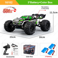 Load image into Gallery viewer, Teeggi 16101 /16102 PRO 1:16 High Speed RC Car With LED Light Drift 70KM/H 4WD RC Off-Road Car Monster Truck Toy For Kid Gifts