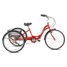 Load image into Gallery viewer, 2024 New 26" Monterey 7-Speed Folding Unisex Adult Tricycle, Red
