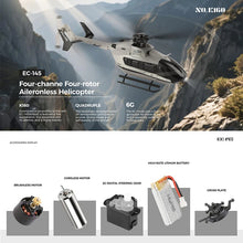 Load image into Gallery viewer, Wltoys K160 Rc Helicopter 2.4G 4 Channel 6-Axis Gyro Brushless Motor Remote Control Airplane EC-145 Simulation Aircraft Toys