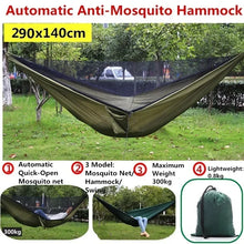 Load image into Gallery viewer, Camping Hammock with Bug Net and Rainfly Tarp,118x118in Portable Waterproof and UV Protection Hammock Tent for Indoor, Outdoor