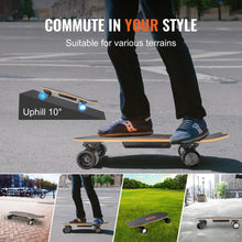 Load image into Gallery viewer, VEVOR Electric Skateboard with Remote 13.7/25 Mph Top Speed Electric Longboard 3 Speeds Easy Carry for Adults Teens Beginners