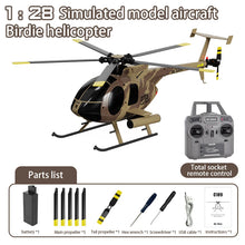 Load image into Gallery viewer, 1:28 C189 RC Helicopter MD500 Brushless Dual-motor Remote Control Model 6-Axis Gyro Aircraft Toy One-click Takeoff/landing
