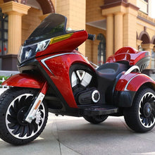 Load image into Gallery viewer, 3-12 Years Old Load 50KG New Children's Electric Motorcycle Ride On Double Kids Tricycle With True Key Start