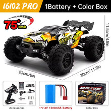 Load image into Gallery viewer, WLtoys 16101 Pro 1:16 75KM/H 4WD RC Car With LED Light 2.4G Remote Control Cars High Speed Drift Monster Truck for Children Gift