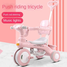 Load image into Gallery viewer, 4 In 1 Children's Tricycle Baby Stroller Toddler Bicycle 1-6 Years Old Stroller Bicycle Outdoor Trolley Music Flash Stroller