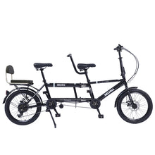 Load image into Gallery viewer, Two Person Folding Bicycle for Adults and Children, Two Person Riding, Three Seat, Family Car, 20 in, Tourism