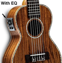 Load image into Gallery viewer, Batking Guitalele,28 inch Acoustic 6 Strings Electric Guitar Ukulele Mini Travel Guitarlele KOA Wood Ukelele with Gig bag