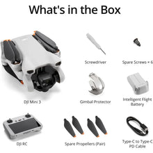 Load image into Gallery viewer, DJI Mini 3 (DJI RC), Lightweight Mini Drone with 4K HDR Video