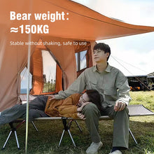 Load image into Gallery viewer, PACOONE Camping Cot Folding Camping Bed Portable Outdoor Bed Comfortable Sleeping Cots for Adults & Kids Camping, Travel, RV
