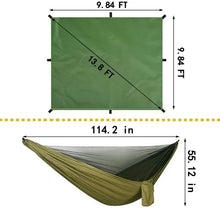 Load image into Gallery viewer, Camping Hammock with Bug Net and Rainfly Tarp,118x118in Portable Waterproof and UV Protection Hammock Tent for Indoor, Outdoor