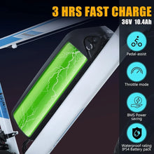 Load image into Gallery viewer, Electric Bike for Adults 26”, Mountain Ebike 350W Motor, 20MPH Victor 2.0 with 36V 10.4Ah Removable Battery, with 21 Speed Gears