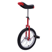 Load image into Gallery viewer, 16 Inch Wheel Unicycle with Steel Rim Outdoor Sports Fitness Exercise Unicycle Adjustable Height 26'' to 31''