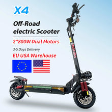 Load image into Gallery viewer, EMANBA X4 2*800W Powerful Dual Motors Electric Kick Scooter 10INCH OFF Road Tire E Scooter 50-60km