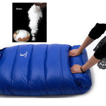 Load image into Gallery viewer, Outdoor Thermal Camping White Duck Down Sleeping Bag Ultralight Winter Autumn Adult Sleeping Bag Travel Hiking Camping Bag