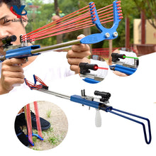 Load image into Gallery viewer, Hunting Slingshot Stainless Steel Professional Powerful Slingshot with 12 Strands of Rubber Band Outdoor Shooting Sling Shot New