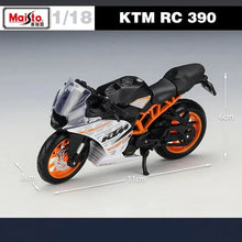 Load image into Gallery viewer, Maisto 1:18 KTM RC 390 Alloy Racing RC Motorcycle Model Diecast