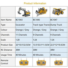 Load image into Gallery viewer, Remote Control Excavator Track-type Vehicle Children Electric Toy Kid Gift