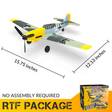 Load image into Gallery viewer, VOLANTEXRC RC Plane, 4 Channel Remote Control Airplane BF109 Fighter RTF with Aileron, Gyro, Aerobatics & 3 Modes Easy to Fly