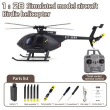 Load image into Gallery viewer, 1:28 C189 RC Helicopter MD500 Brushless Dual-motor Remote Control Model 6-Axis Gyro Aircraft Toy One-click Takeoff/landing