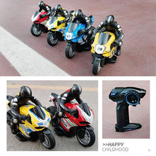 Load image into Gallery viewer, Rc Motorcycle 1: 10 2.4G 4Ch Electric Drift Motorcycle for Children Remote Control Car Electric Model Toys for Boys Kids Gift
