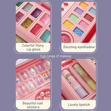 Load image into Gallery viewer, Kids Makeup Kit for Little Girls 49 Pcs Washable Makeup Kit Kids Real Girls Makeup Kit with Cosmetic Case ,Birthday Gifts